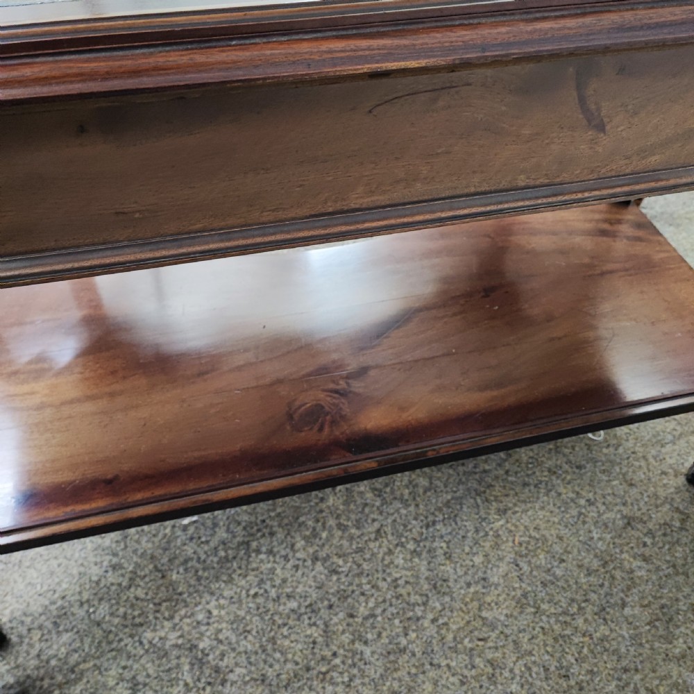 Superb19c carved mahogany writing table View X