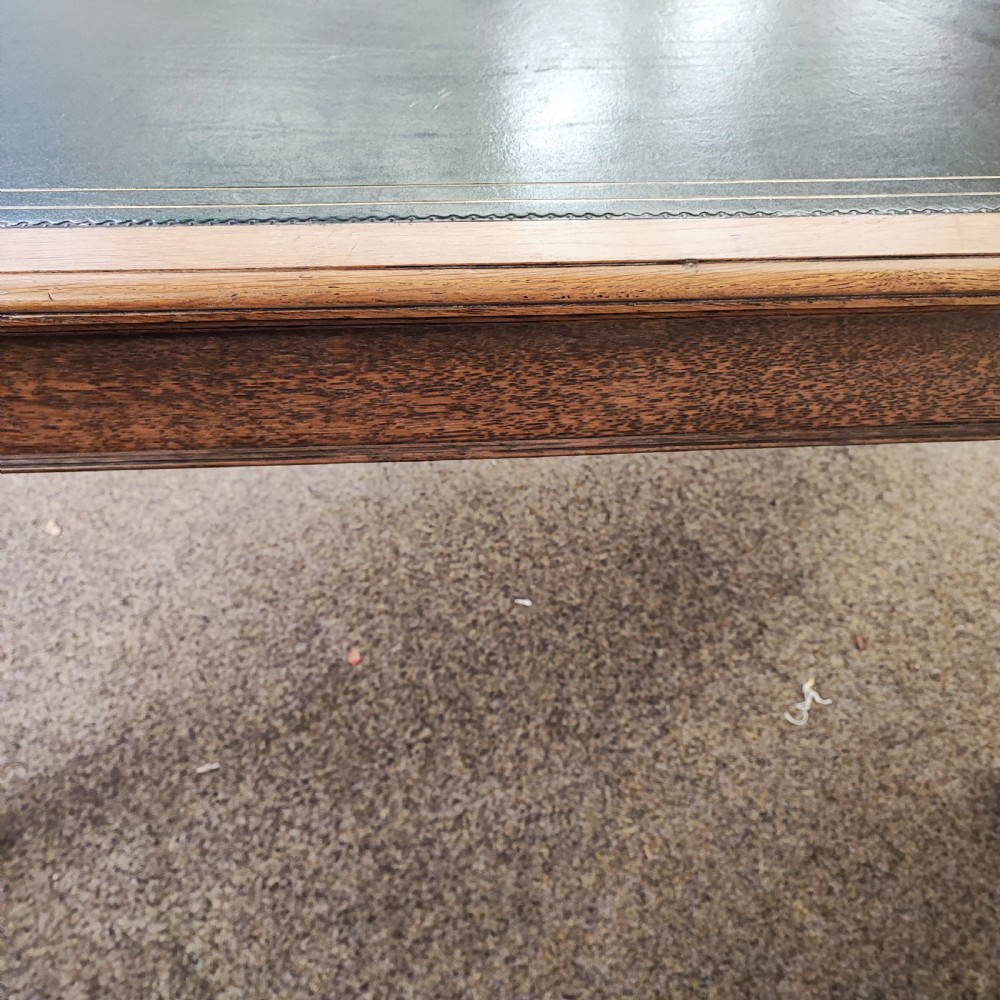 19c bleached oak library table  View V