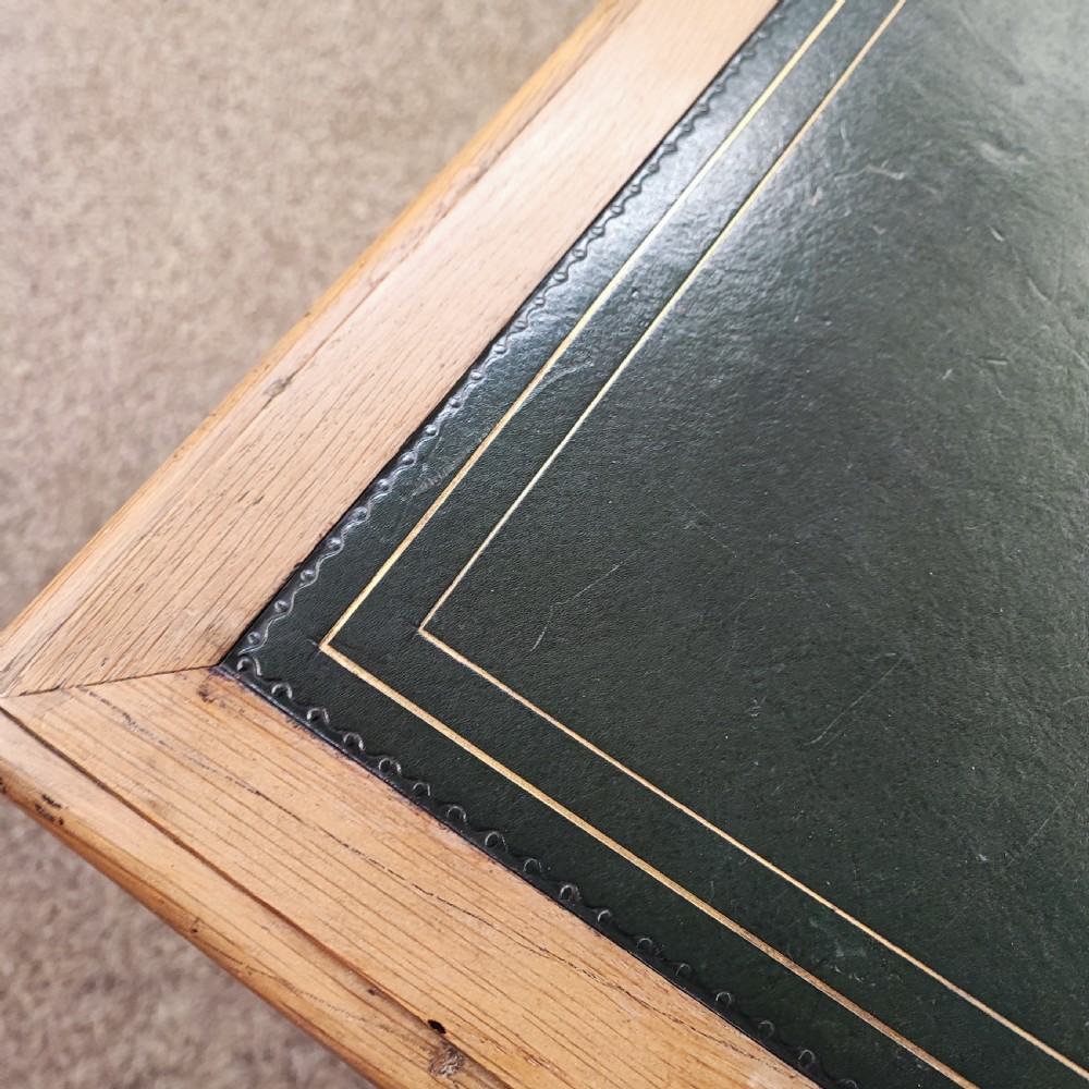 19c bleached oak library table  View IX