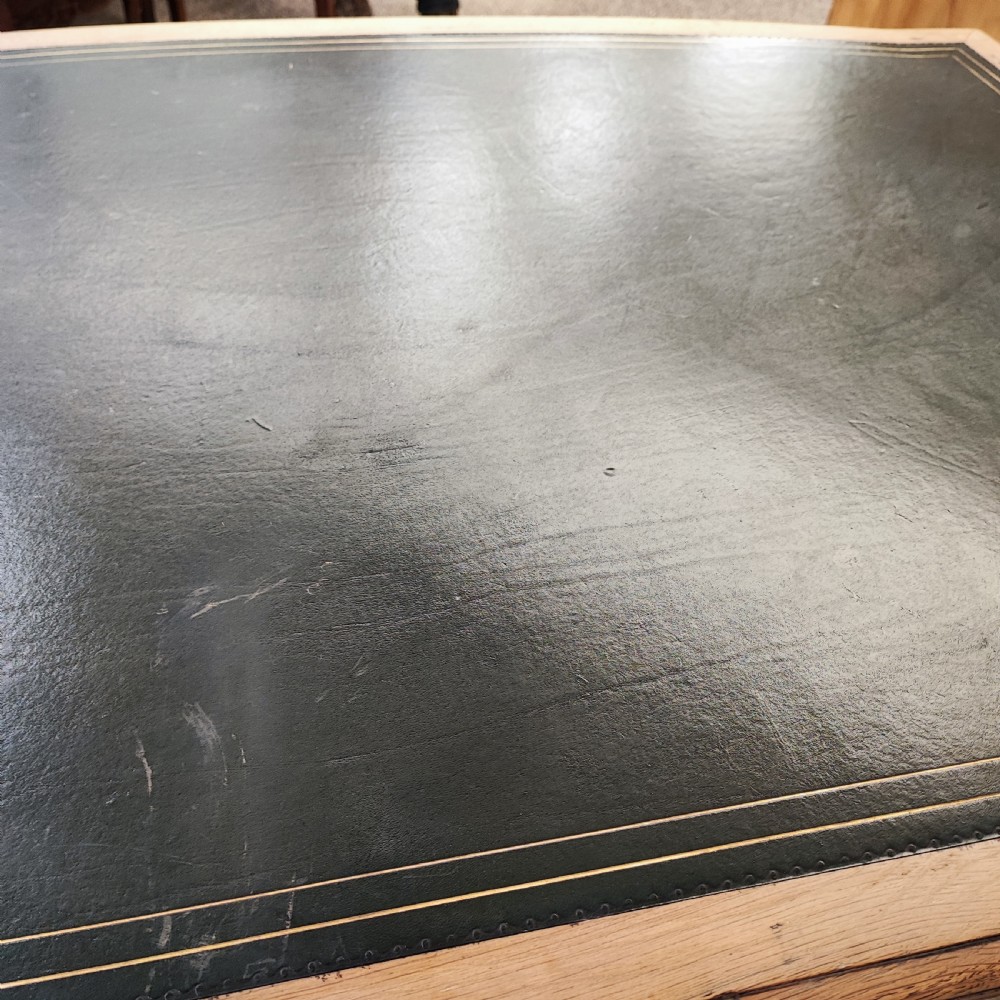 19c bleached oak library table  View X