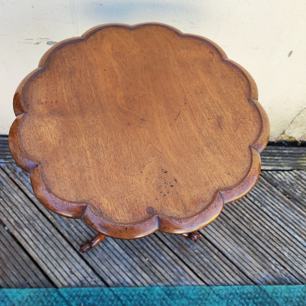 Quality mahogany tripod wine or lamp table View VII