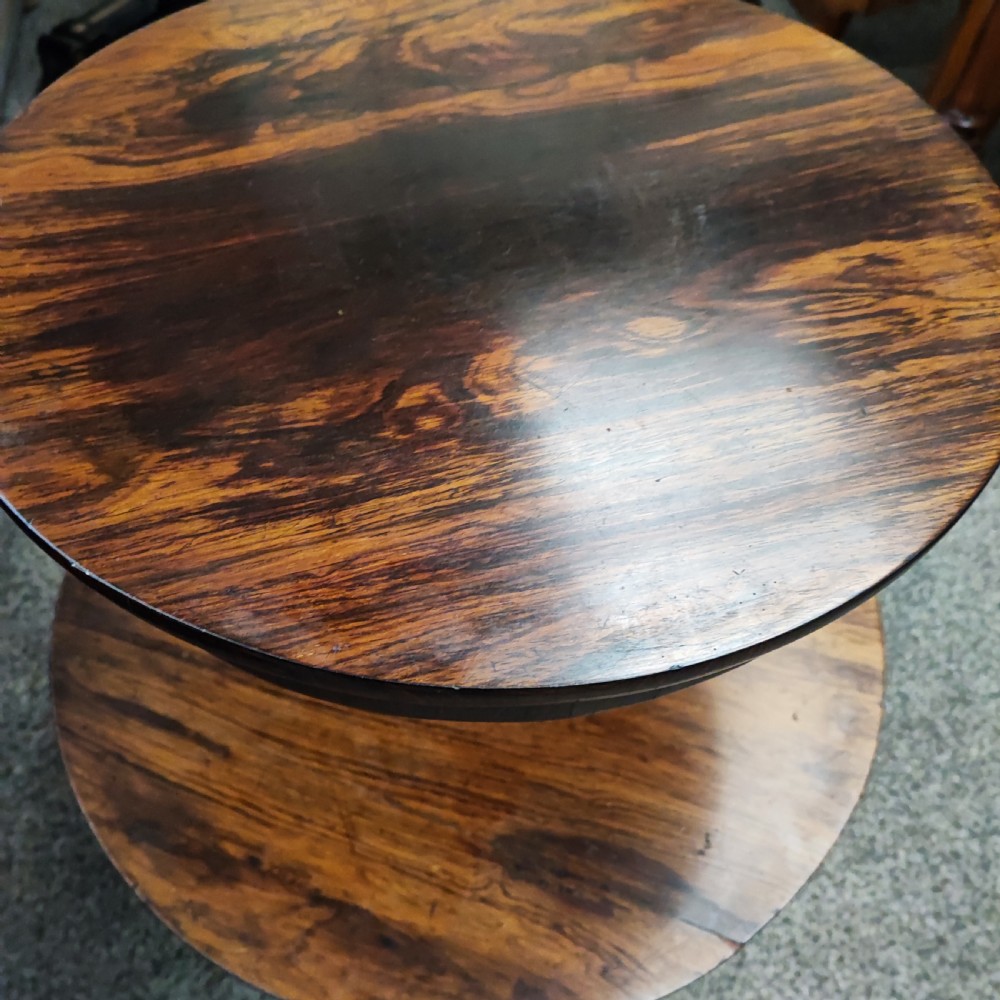 Regency small  2 tier rosewood lamp table View II