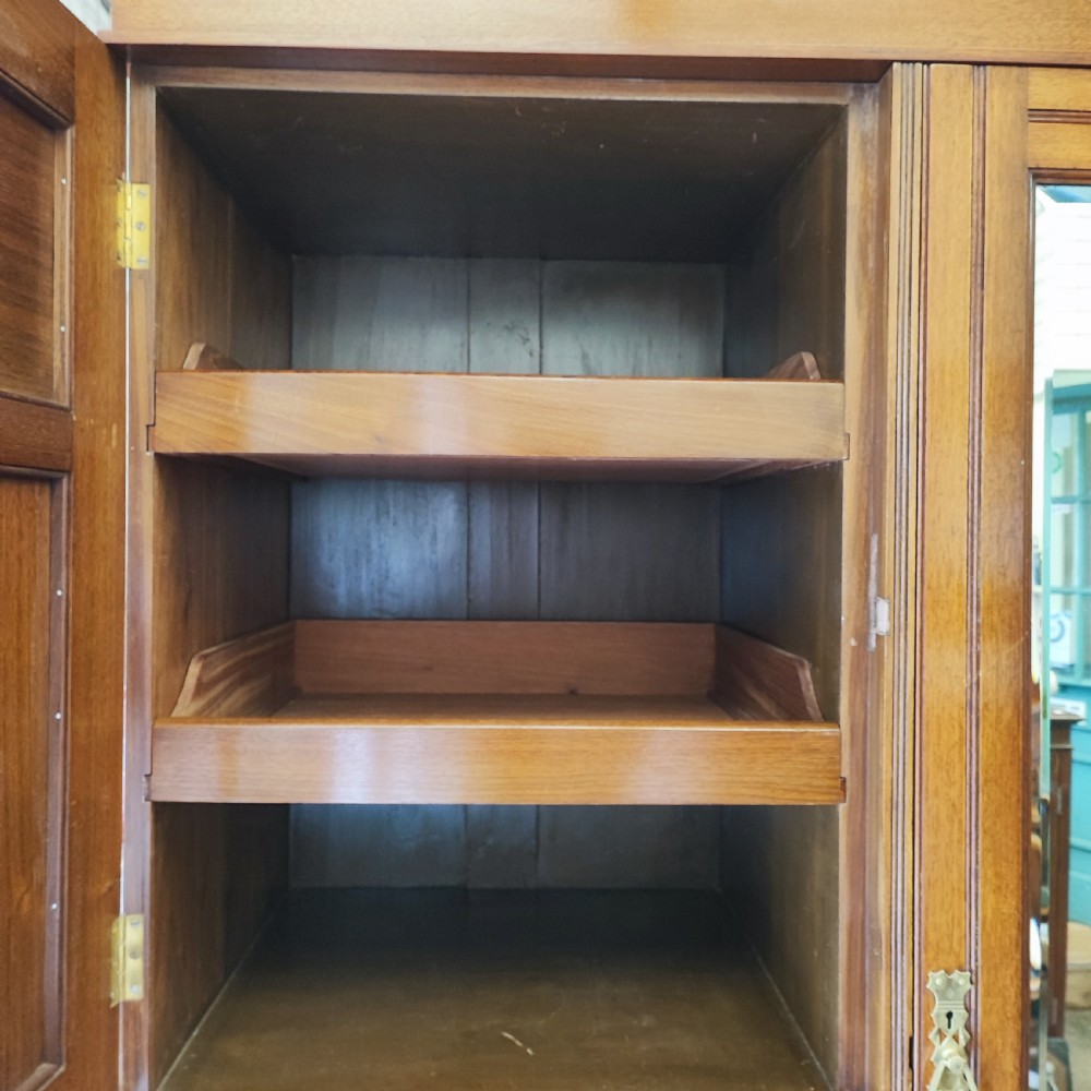 Good Edwardian mahogany compactum wardrobe View III