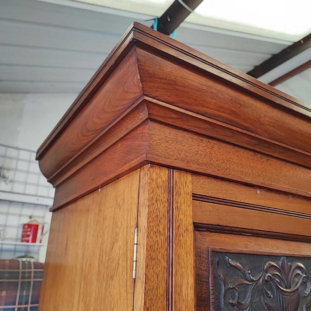 Good Edwardian mahogany compactum wardrobe View V