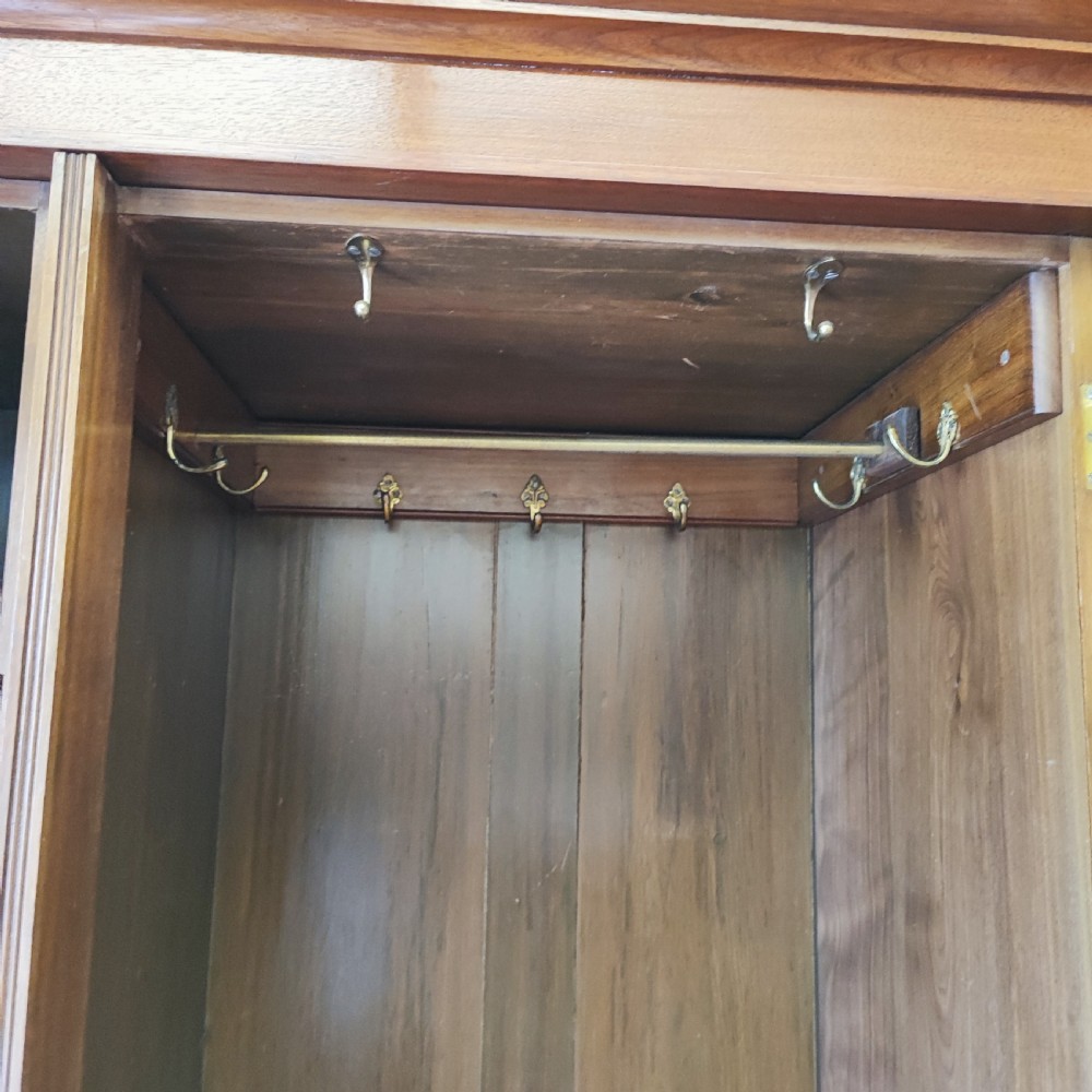 Good Edwardian mahogany compactum wardrobe View VII