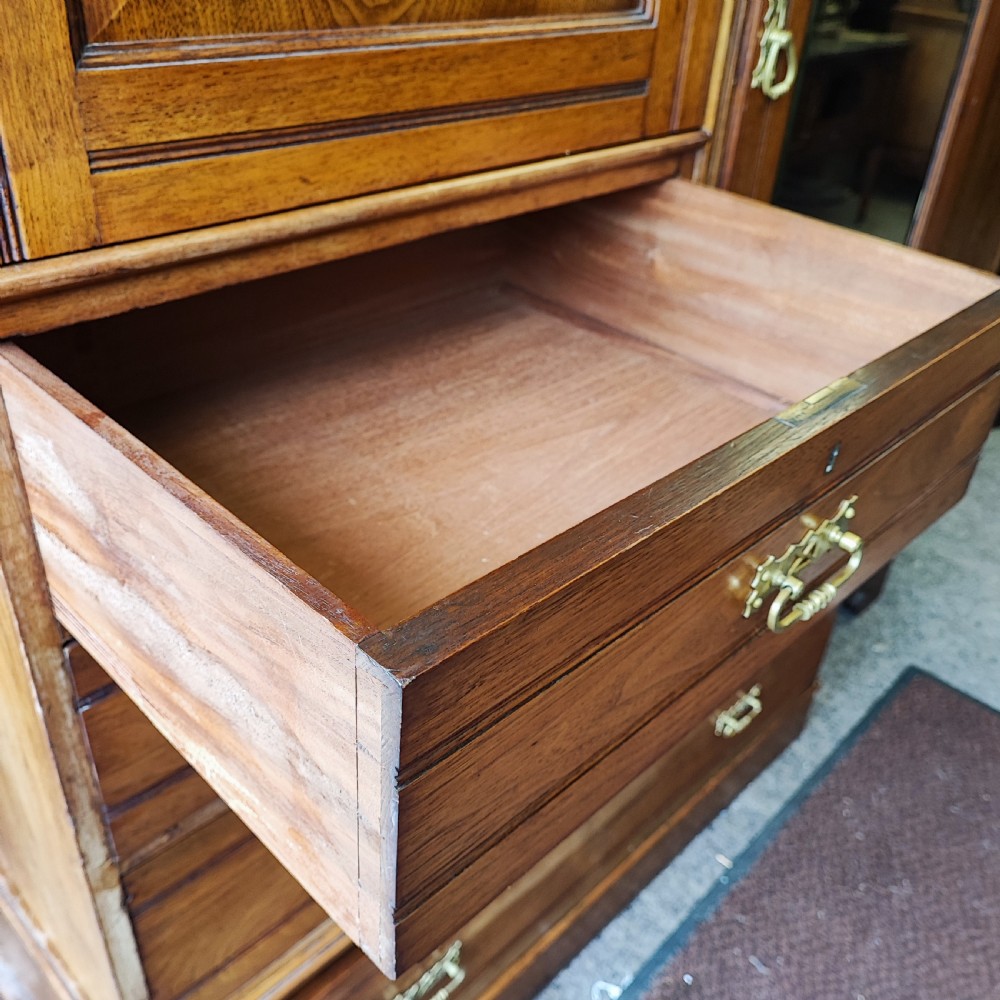 Good Edwardian mahogany compactum wardrobe View VIII