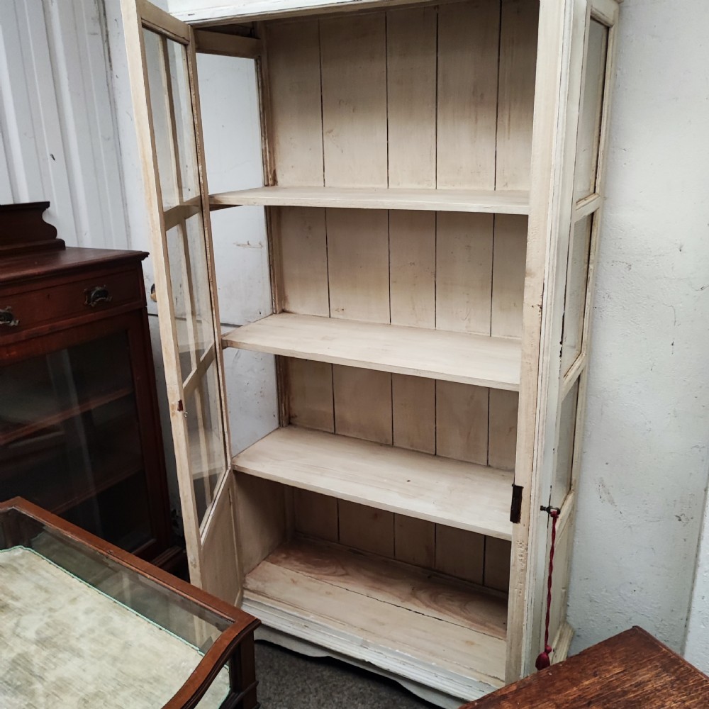 Superb Scandinavian painted pine bookcase cabinet View II