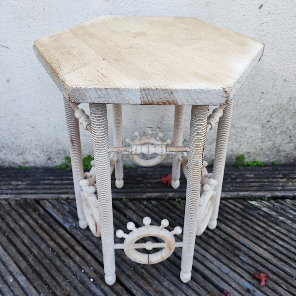 Small painted arts and crafts occasional side table
