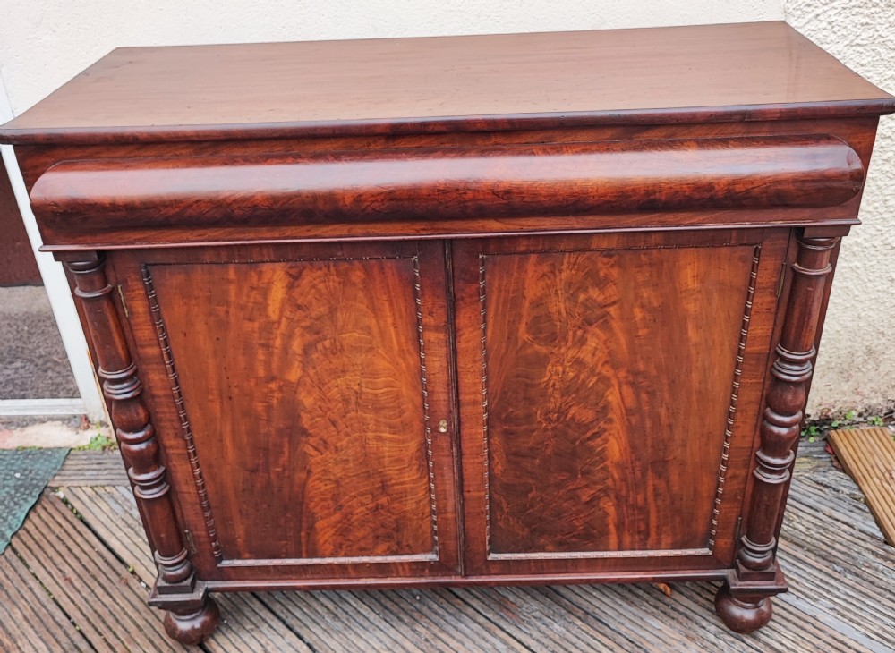 A fine regency mahogany side cabinet View IX