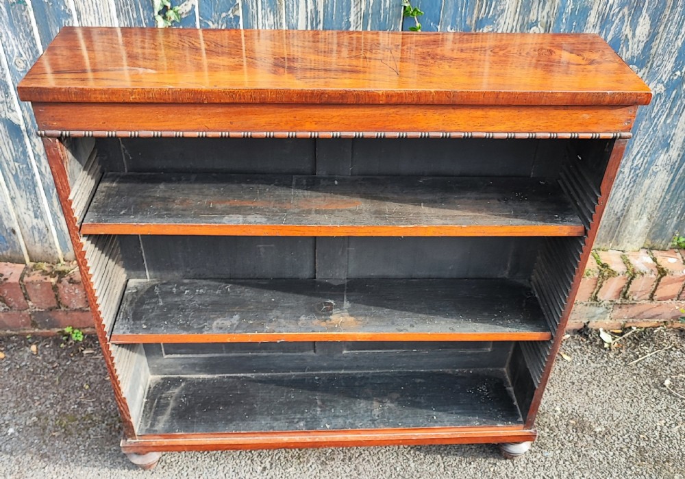 Superb regency rosewood open bookcase