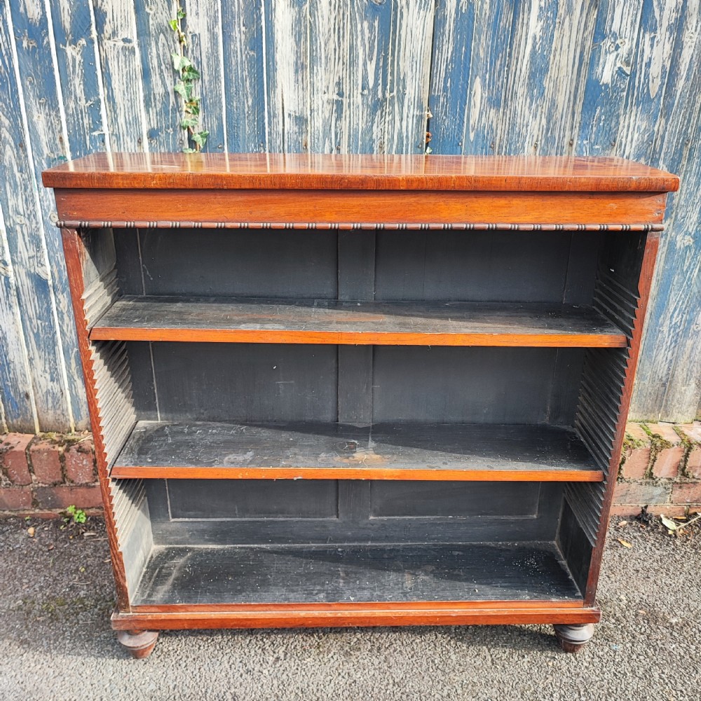 Superb regency rosewood open bookcase View VIII
