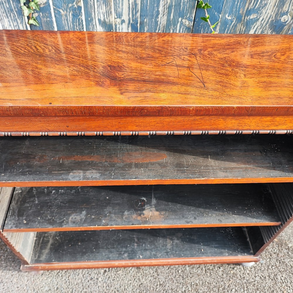 Superb regency rosewood open bookcase View IX