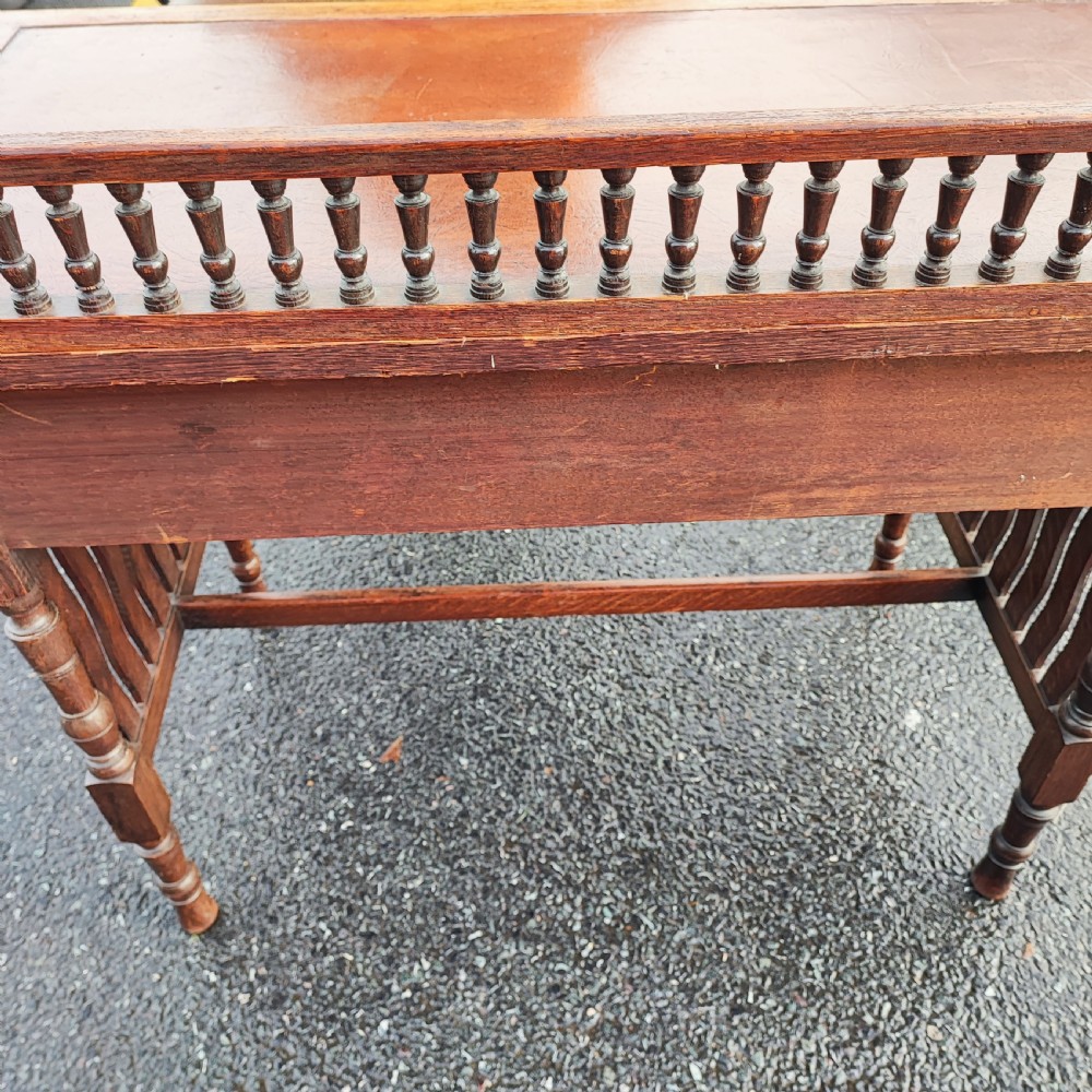Liberty of London    oak arts and crafts writing table  View III