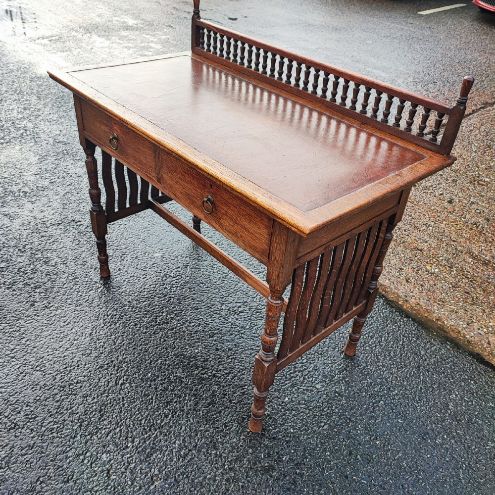 Liberty of London    oak arts and crafts writing table  View IX