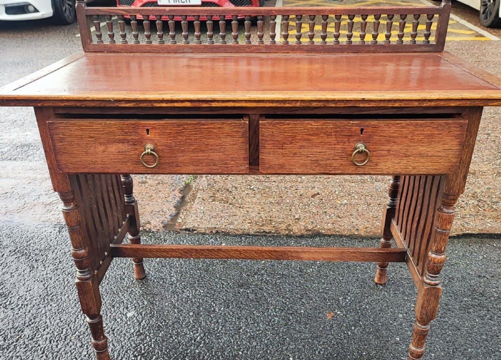 Liberty of London    oak arts and crafts writing table  View XII