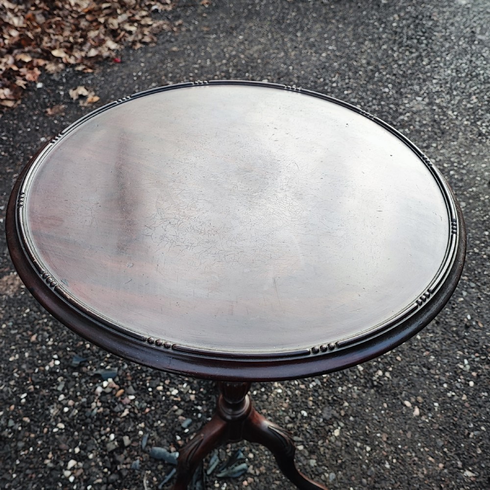 Edwardian mahogany wine or lamp table  View II