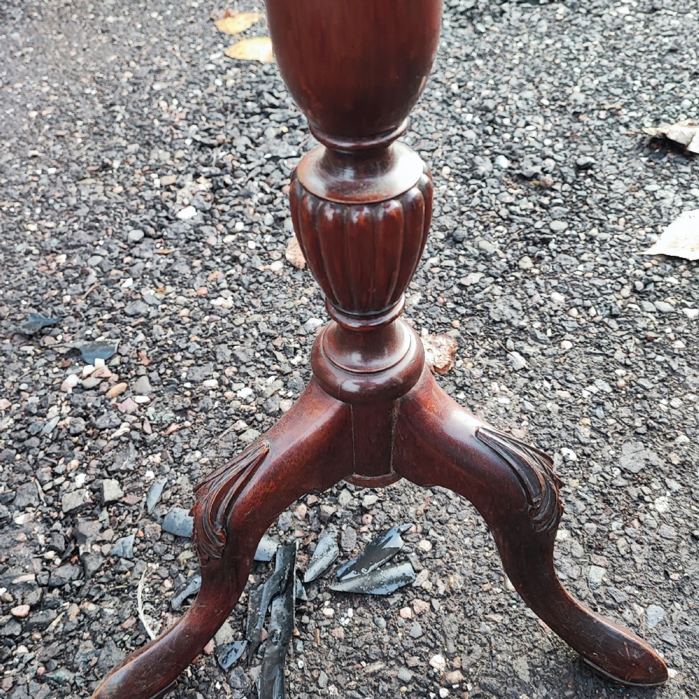 Edwardian mahogany wine or lamp table  View V