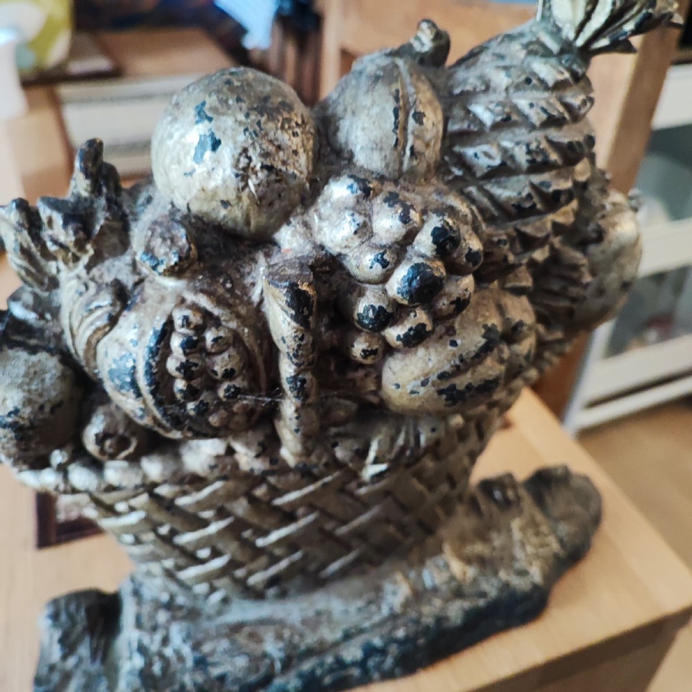 Antique silvered cast iron door stop View IV