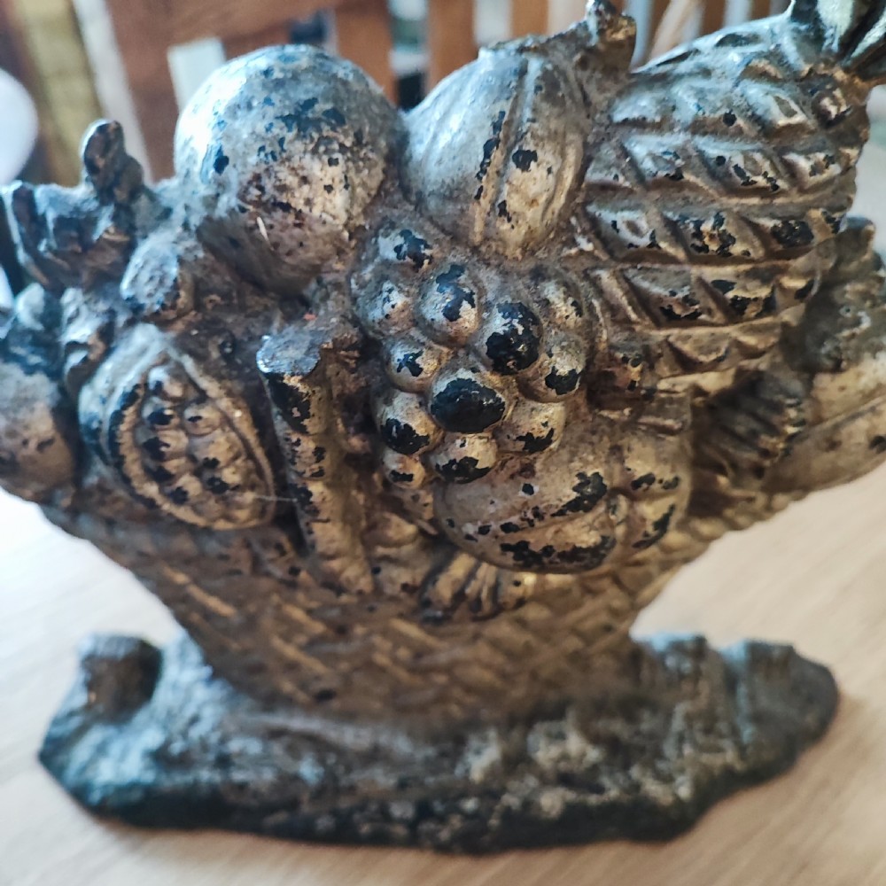 Antique silvered cast iron door stop View VI
