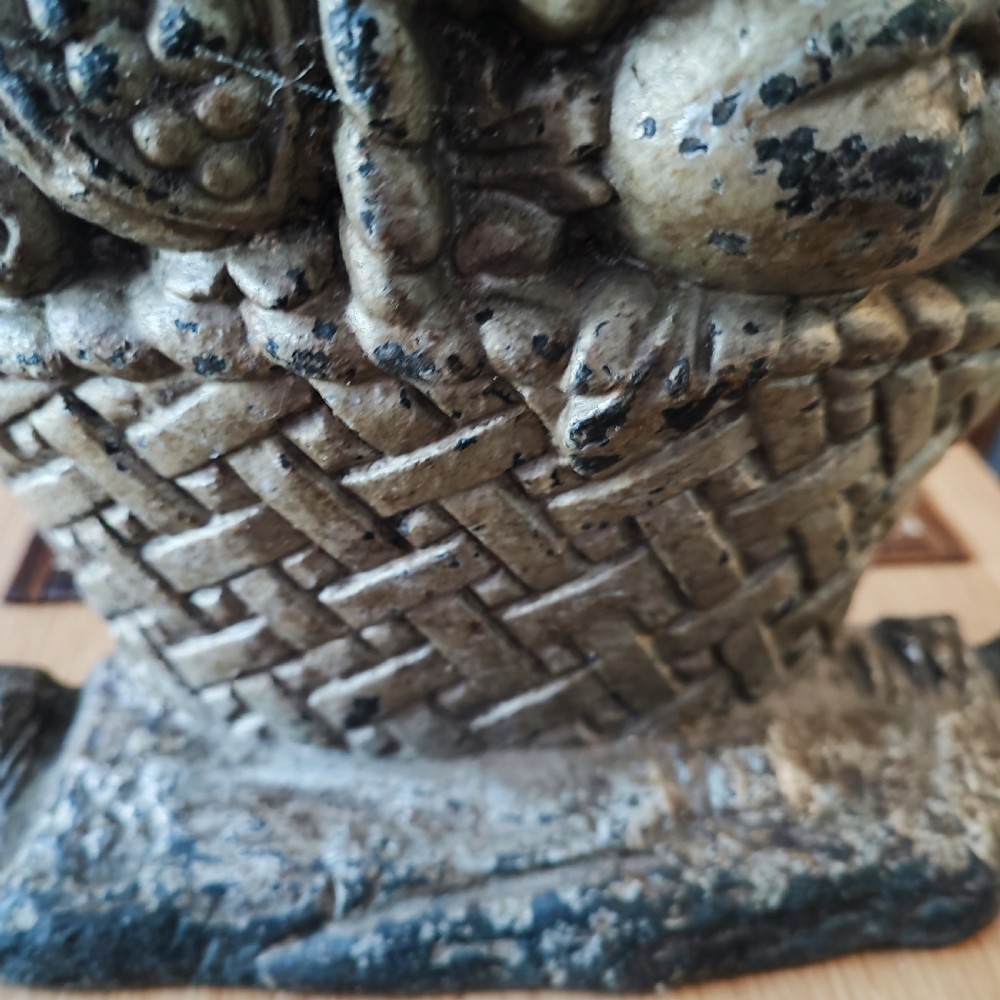 Antique silvered cast iron door stop View VII