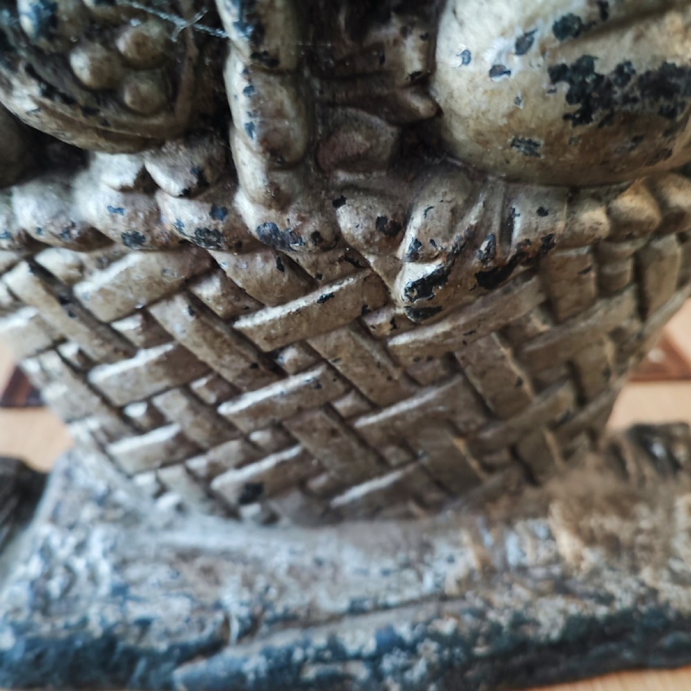 Antique silvered cast iron door stop View VIII