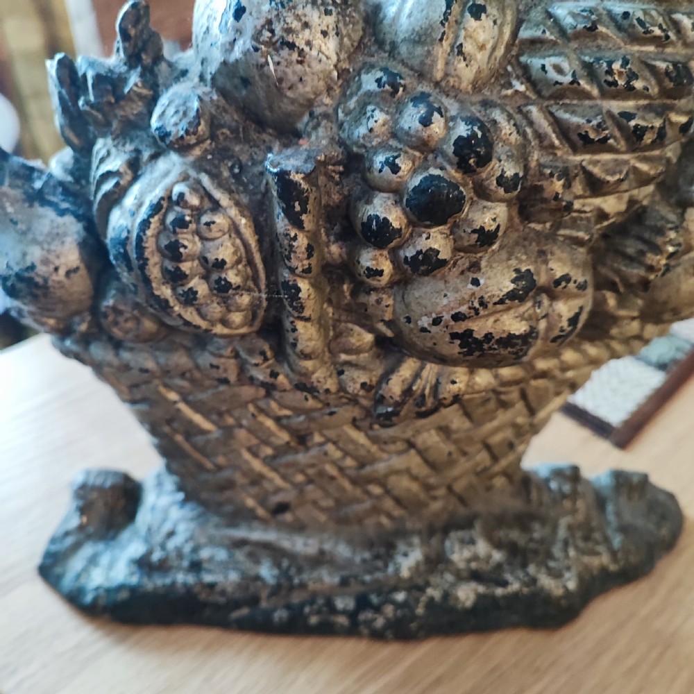 Antique silvered cast iron door stop View IX