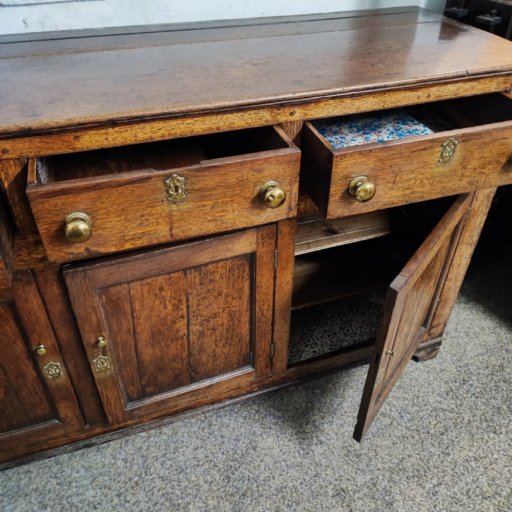 Georgian oak dresser base  View II