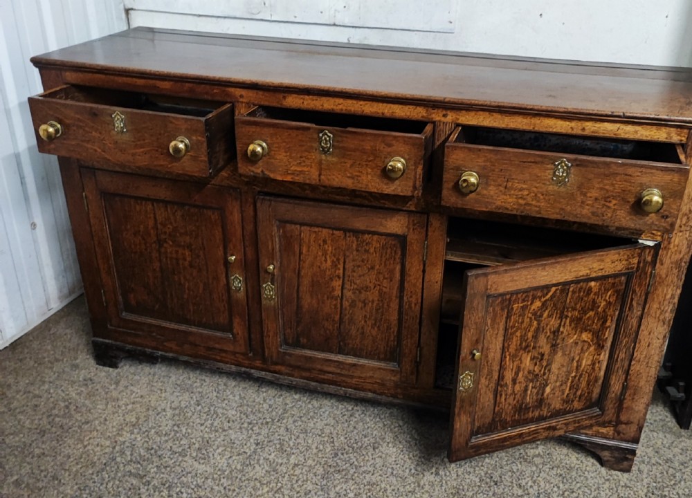Georgian oak dresser base  View III
