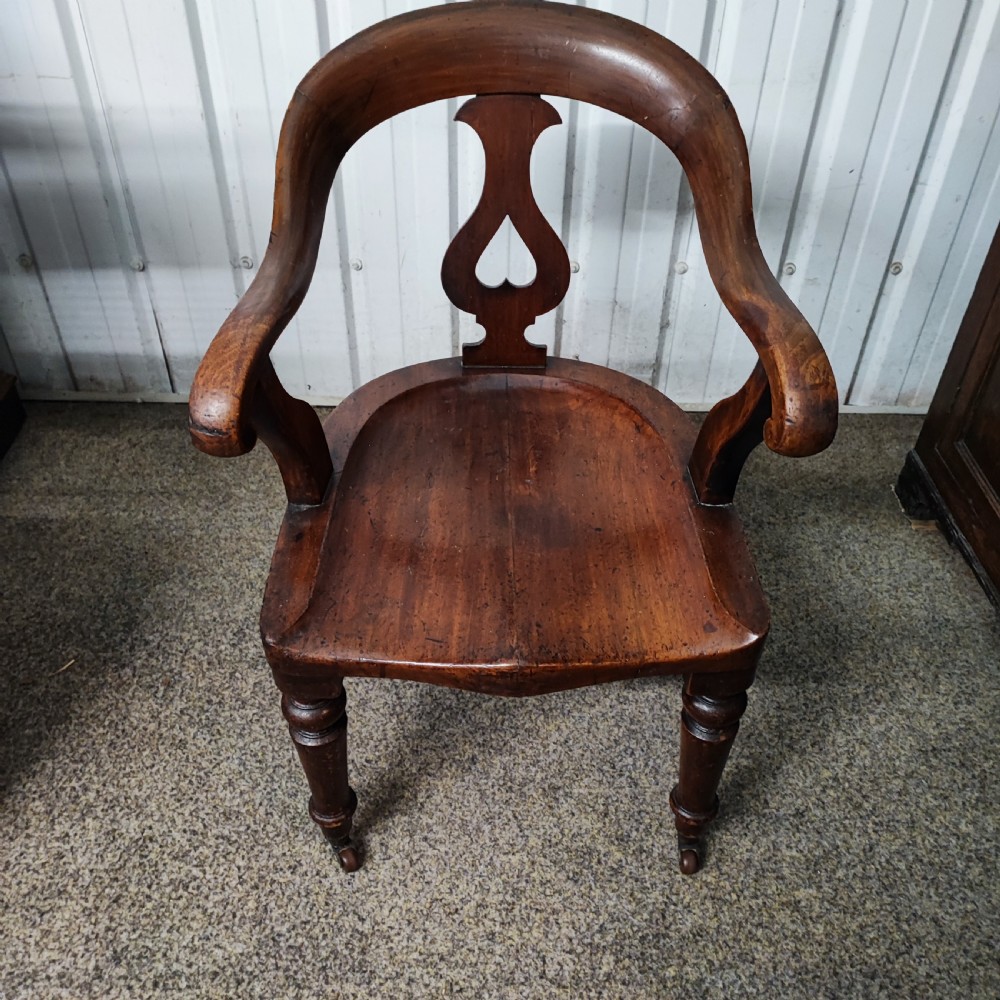 Antique mahogany desk chair  View II
