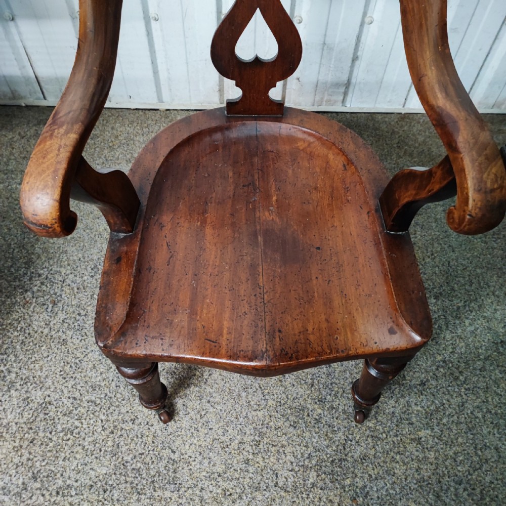 Antique mahogany desk chair  View V