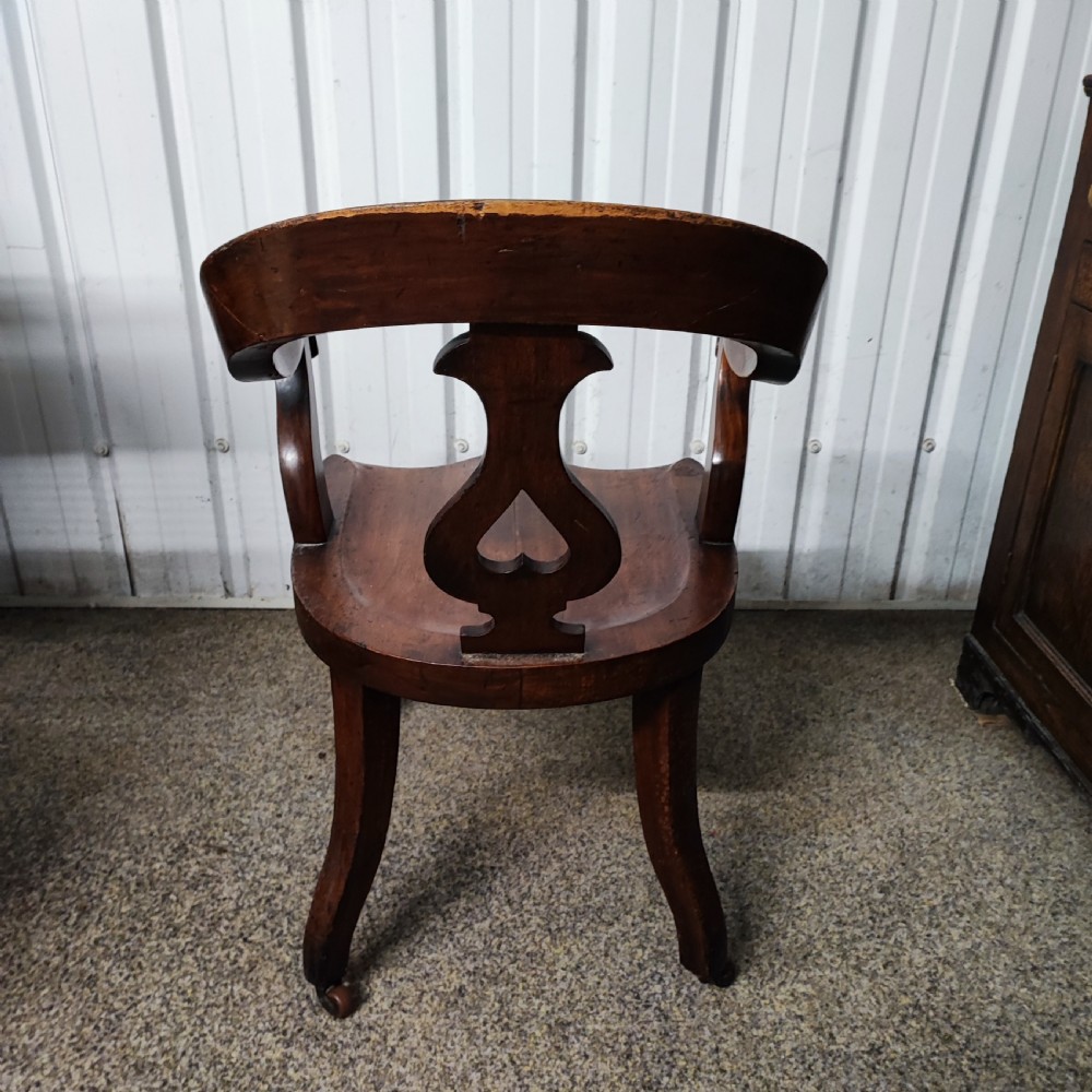 Antique mahogany desk chair  View VI