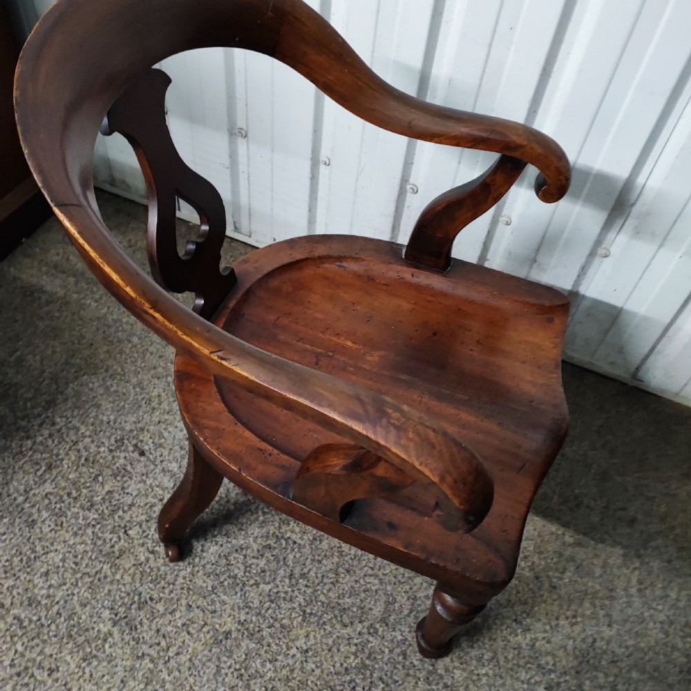 Antique mahogany desk chair  View VII
