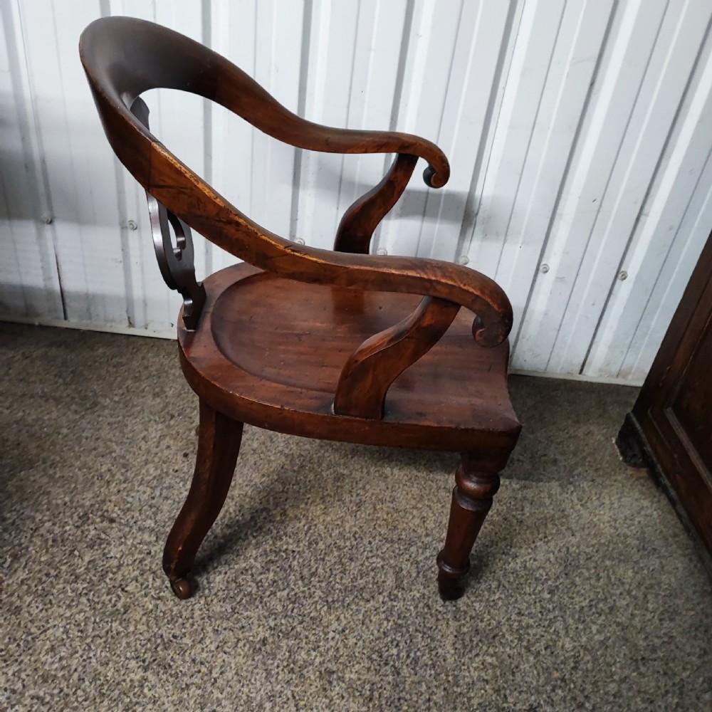 Antique mahogany desk chair  View VIII