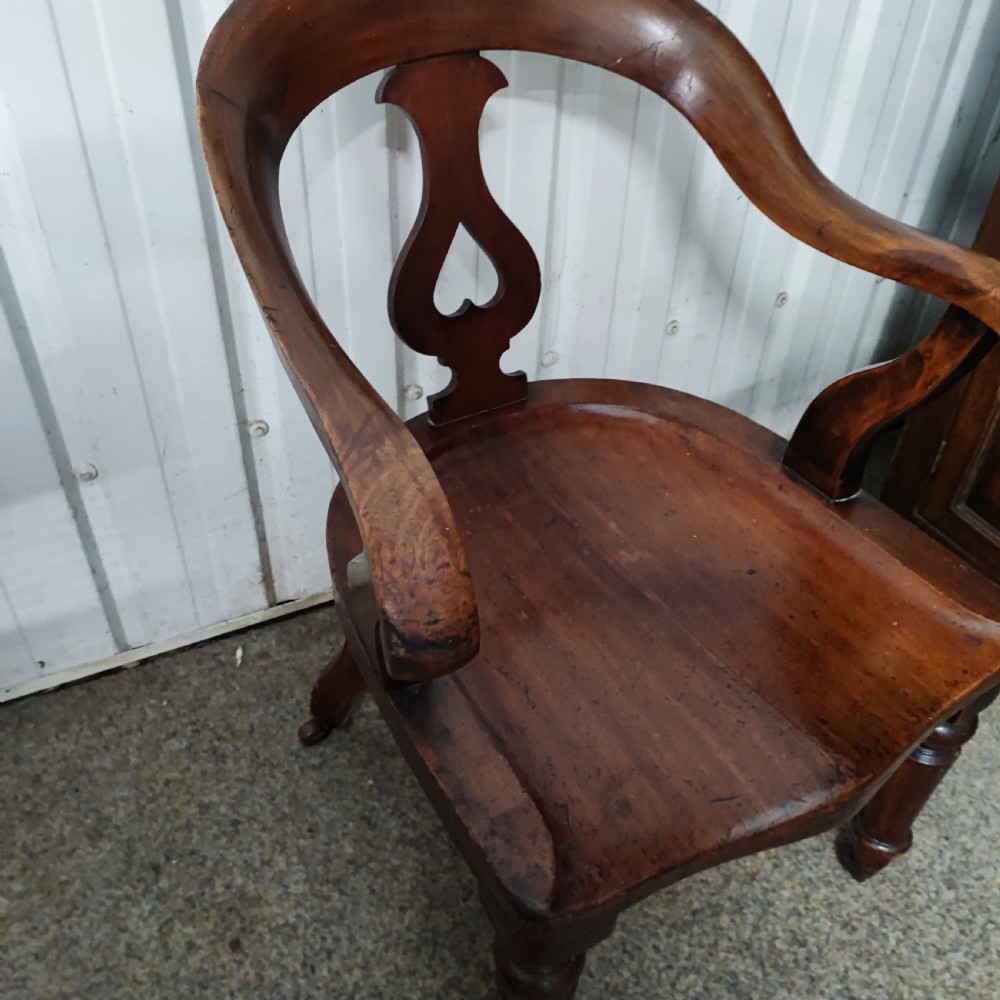 Antique mahogany desk chair  View IX
