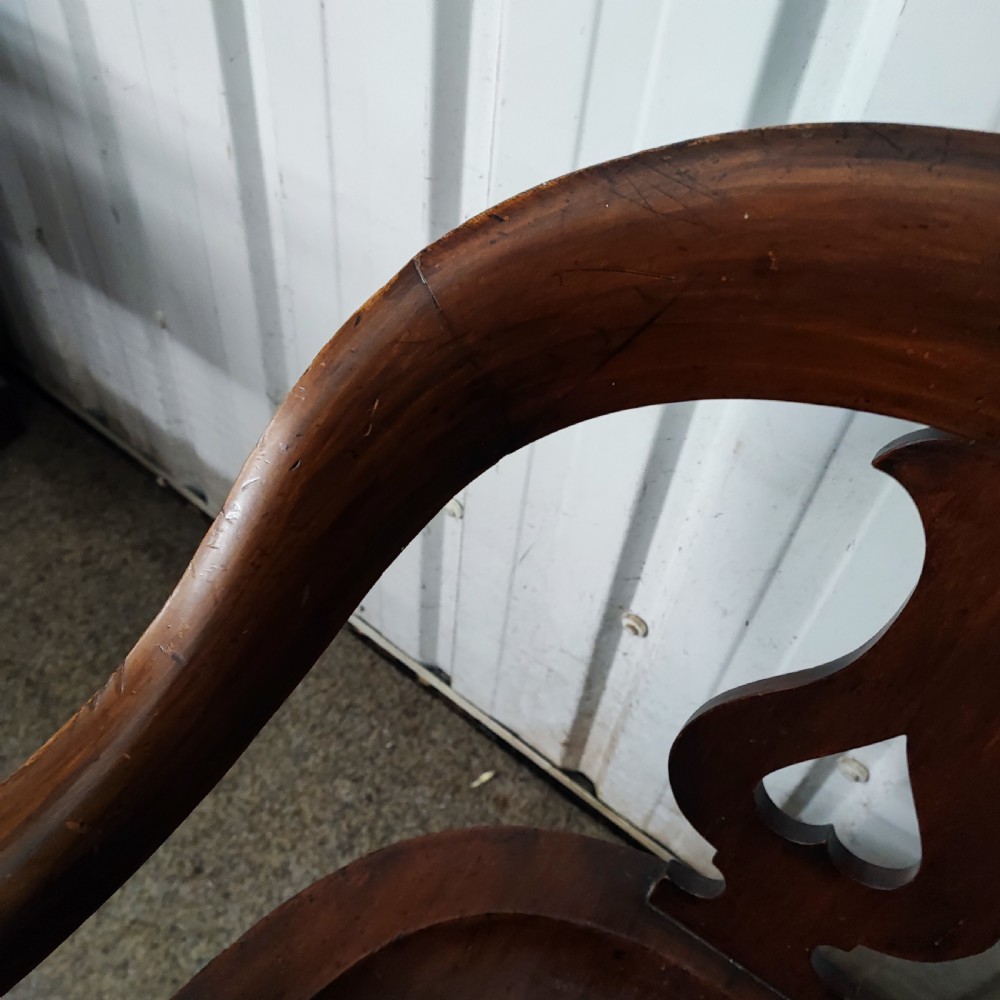 Antique mahogany desk chair  View XIII