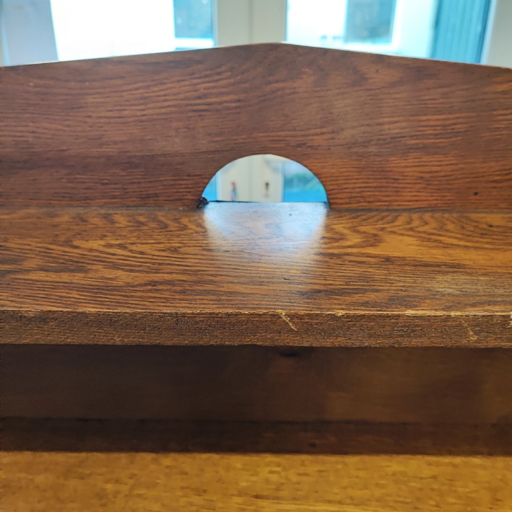 Edwardian  oak open bookcase  View VI