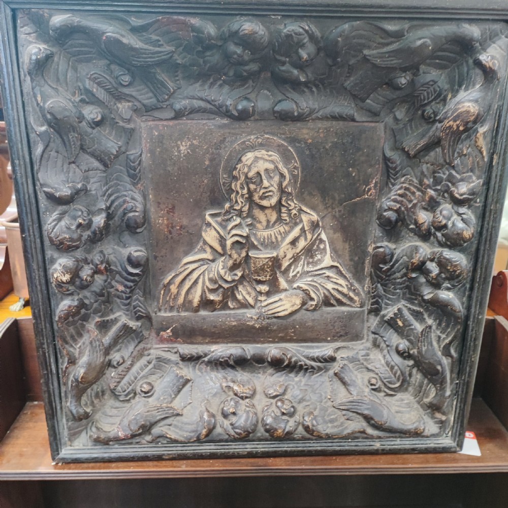 Antique religious panel for home use
