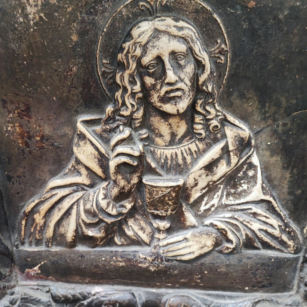 Antique religious panel for home use View IV