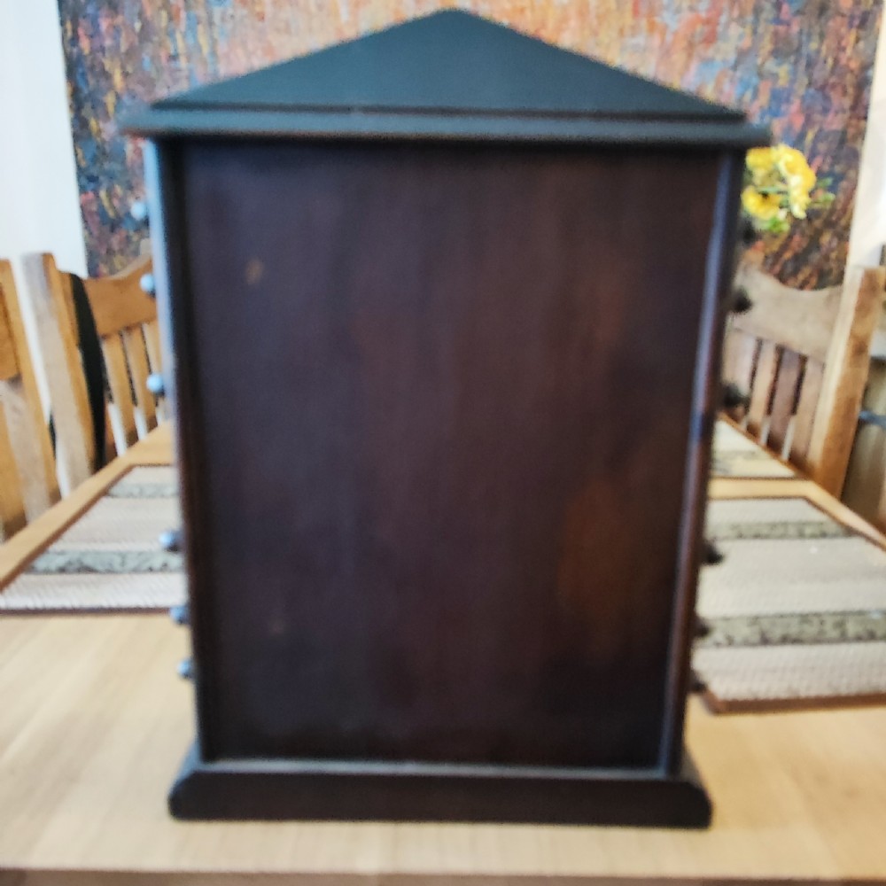 Antique mahogany desk calendar of large size  View VIII