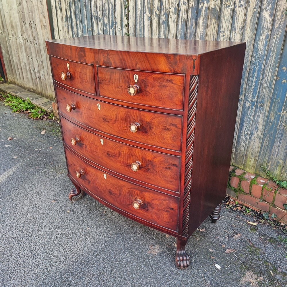 Superb regency Irish mahogany chest of drawers View IV