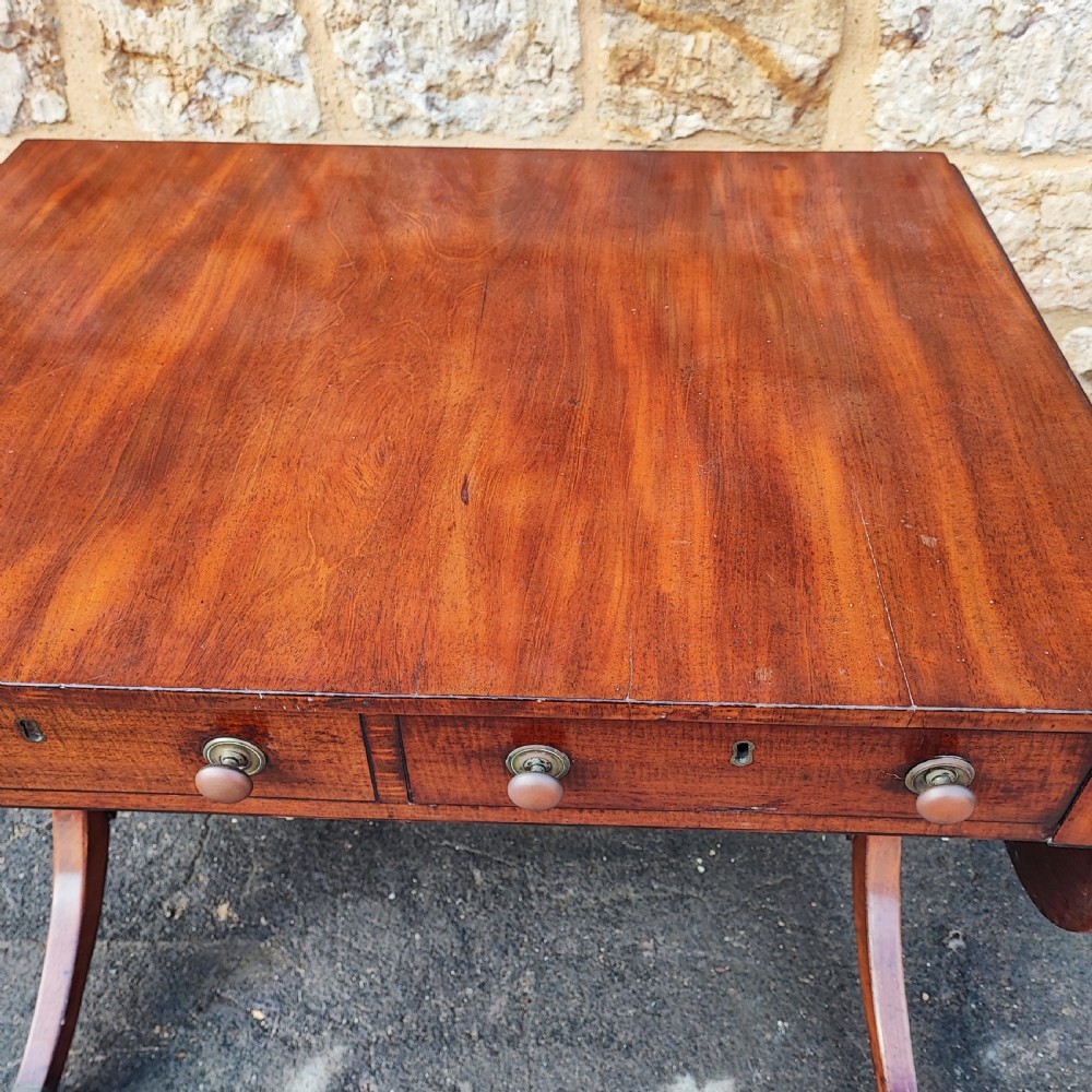 Quality regency mahogany sofa table  View VIII