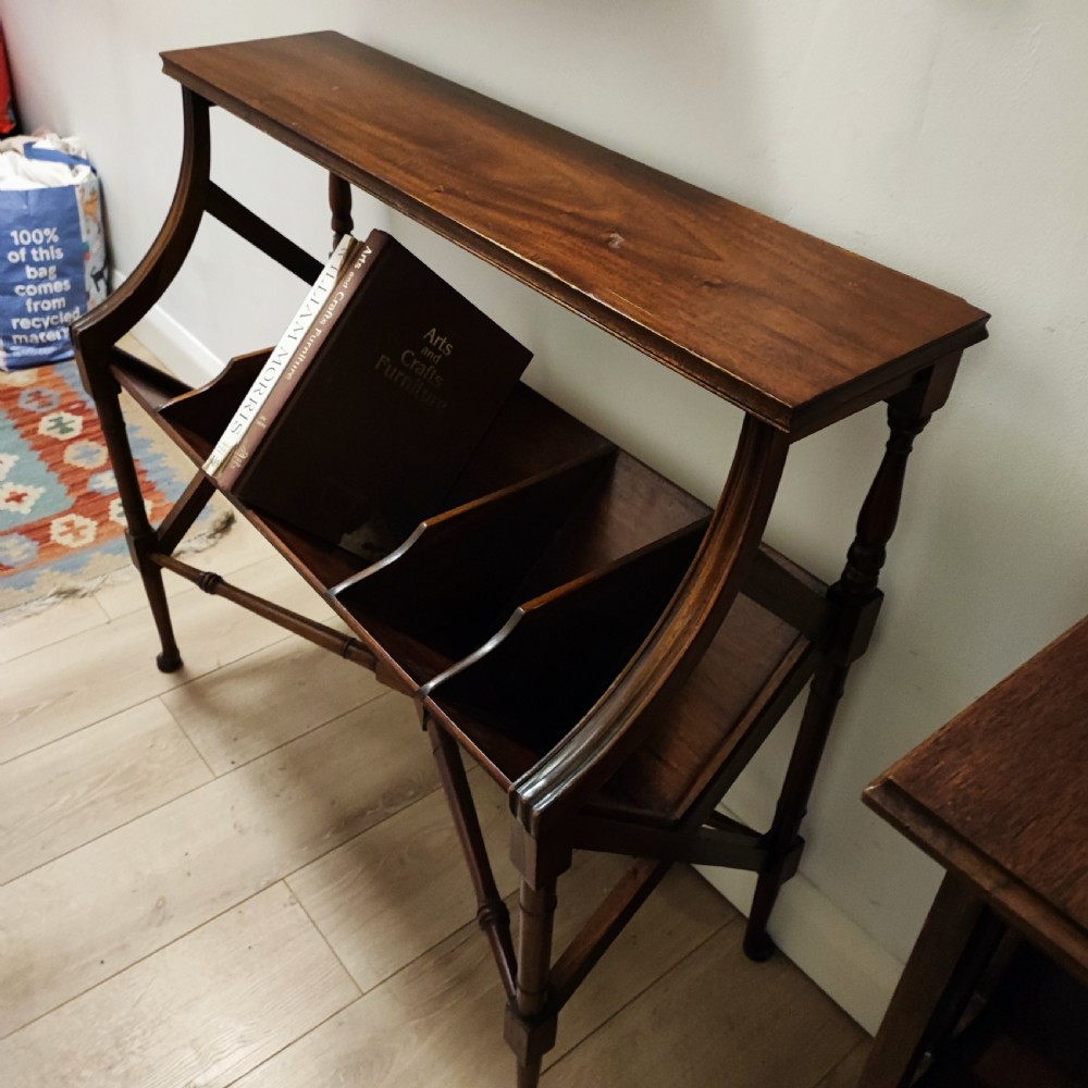 Mahogany library book trough