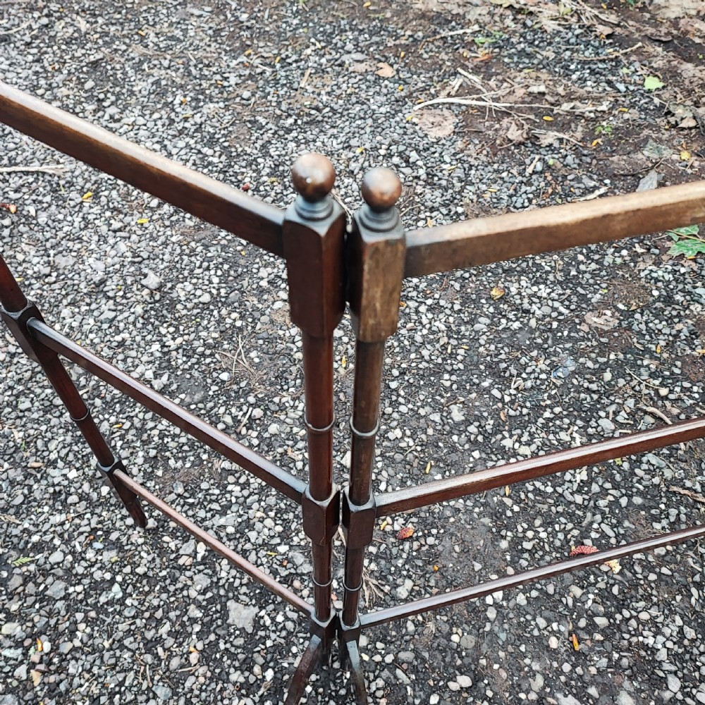 Edwardian mahogany double towel rail View II