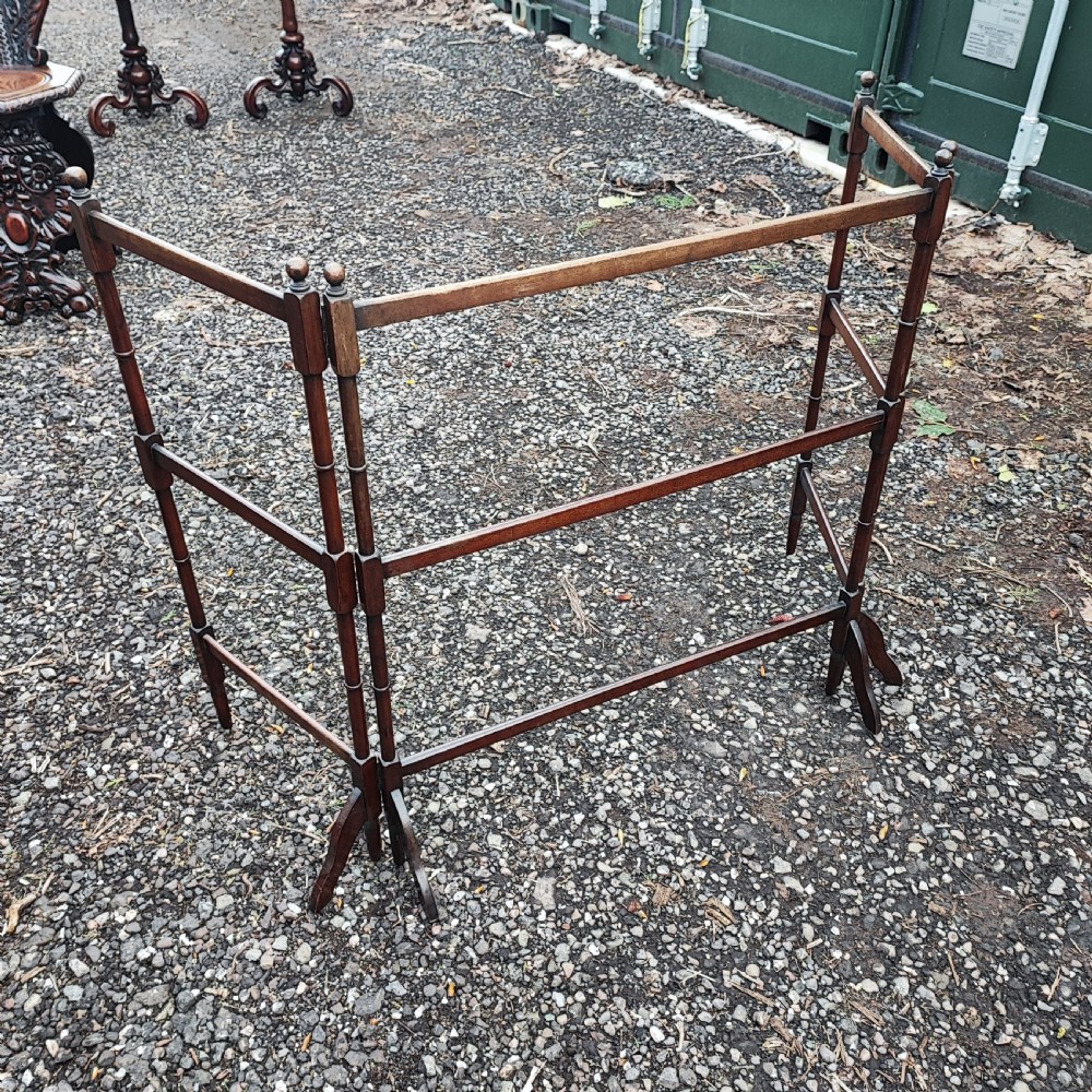 Edwardian mahogany double towel rail View III