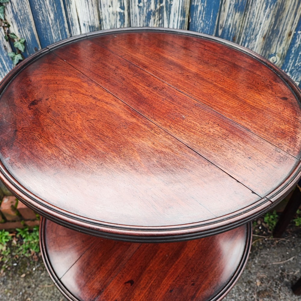 Superb regency Irish mahogany dumb waiter View II