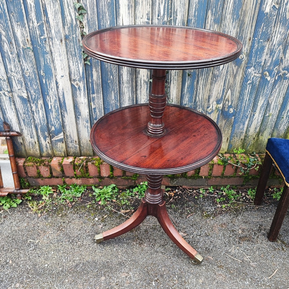 Superb regency Irish mahogany dumb waiter View III