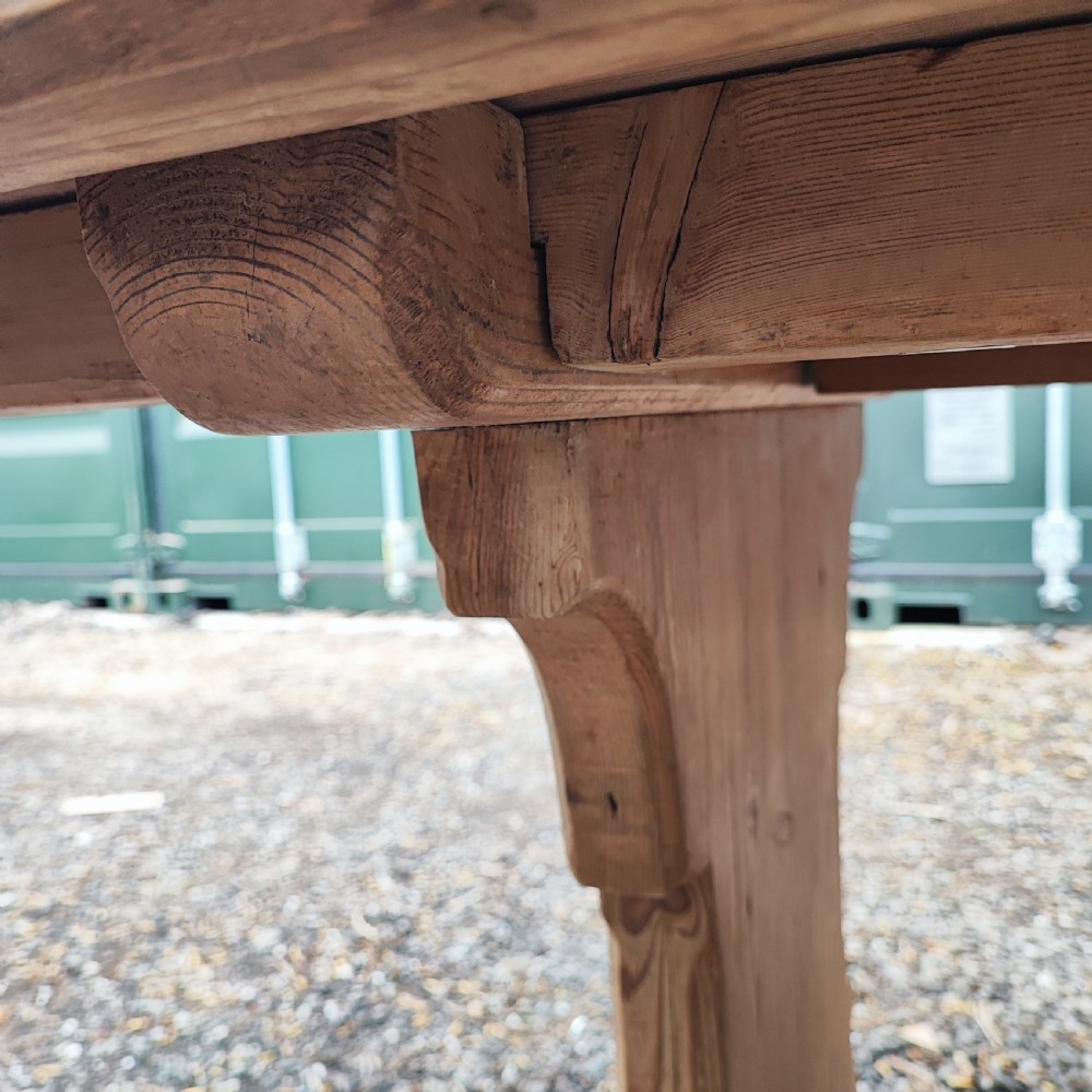 A fine large pine refectory harvest table  View VI