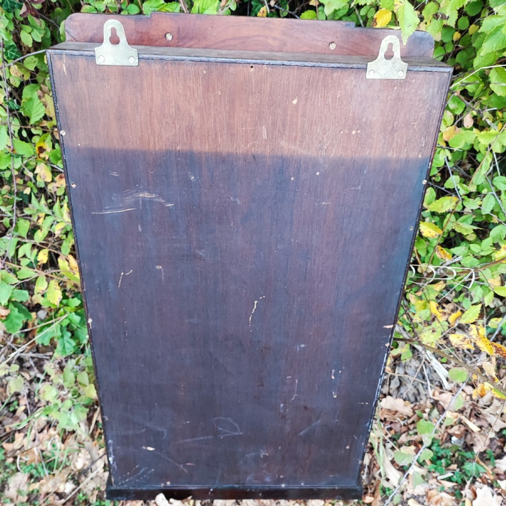Antique oriental  hardwood wall mounted collectors cabinet  View III