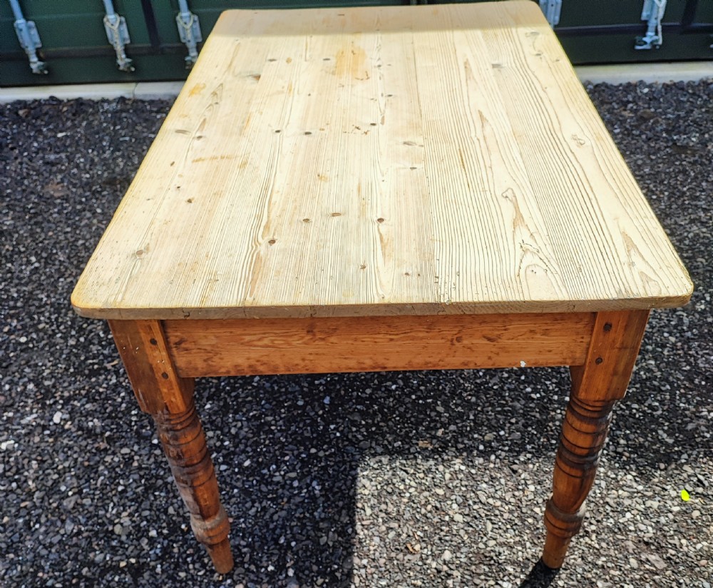 Victorian scrub top pine  kitchen table  View II