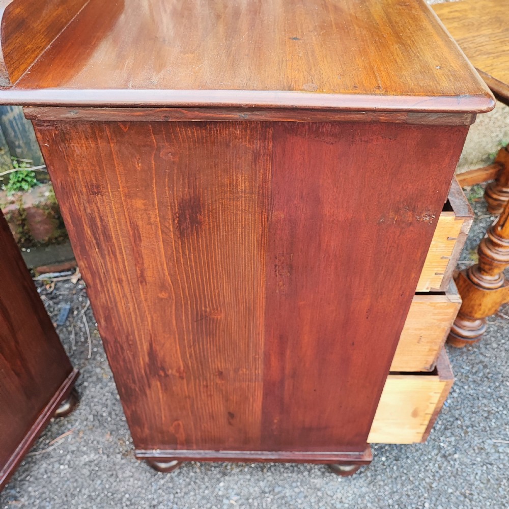 Antique mahogany pair of bedside chests  View II